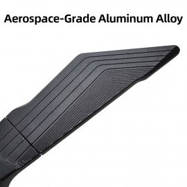 SHENAO Aerodynamic Wind Wing Mirrors | Rotatable Adjustable Metal Body | Universal Fit for Touring (Black)
