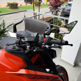 SHENAO Aerodynamic Wind Wing Mirrors | Rotatable Adjustable Metal Body | Universal Fit for Touring (Black)