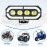 HJG 4 Lens with RGB Ring DRL 4 Projector Lens 1pc Foglight with RGB Ring 4 LED Projector Fog 60W with RGB DRL Foglight Ultra Wide Dual Intensity LED Fog Lights White/Yellow/RGB DRL Projector (60W) Universal For All Cars & Bikes