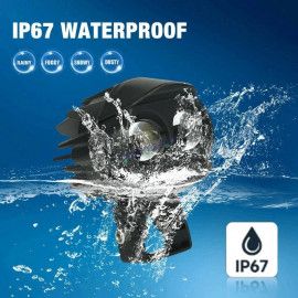 HJG Alien 2 Lens Projector Foglight 120W with Wide Spread White/Yellow/Warm White Light 120W 2pc Foglight Ultra Wide Dual Intensity LED Driving Fog Lights 3000K/4300K/6500K Universal For All Cars & Bikes  Pack of 2