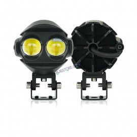 HJG Alien 2 Lens Projector Foglight 120W with Wide Spread White/Yellow/Warm White Light 120W 2pc Foglight Ultra Wide Dual Intensity LED Driving Fog Lights 3000K/4300K/6500K Universal For All Cars & Bikes  Pack of 2