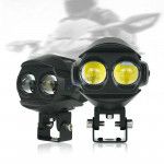 HJG Alien 2 Lens Projector Foglight 120W with Wide Spread White/Yellow/Warm White Light 120W 2pc Foglight Ultra Wide Dual Intensity LED Driving Fog Lights 3000K/4300K/6500K Universal For All Cars & Bikes  Pack of 2