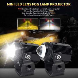 HJG Mini Drive V3 Devil with Red DRL Mini Drive V3 Light Red Devil Eye Light Multiple Connecting Red Yellow White Color HJG Mini Drive V3 Devil
