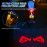 HJG Devil Eye Shadow Light License Plate Ground Projector Shadow Devil Eyes Red/Blue/White/Purple Universal for Two Wheelers/Cars/SUV Ground Devil Eyes Light Projection Universal For All Bikes and Cars LIU HJG License Plate Devil Eye Shadow Projector