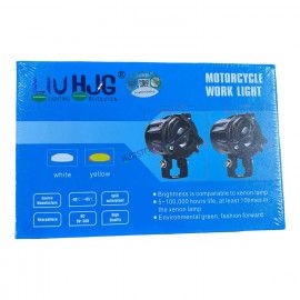 HJG Mini Mercedes Y Lens with Cooling Fan 80W Foglight Ultra Wide Dual Intensity LED Driving Fog Lights White/Yellow (2*40W = 80W Total) Universal For All Cars & Bikes LIU HJG Mini Mercedes Y Lens 80W with Cooling Fan Ultra Wide Light Throw