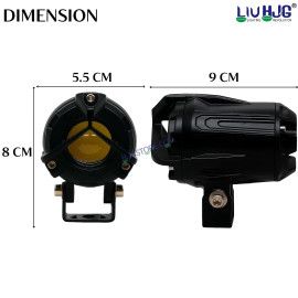 HJG Mini Mercedes Y Lens with Cooling Fan 80W Foglight Ultra Wide Dual Intensity LED Driving Fog Lights White/Yellow (2*40W = 80W Total) Universal For All Cars & Bikes LIU HJG Mini Mercedes Y Lens 80W with Cooling Fan Ultra Wide Light Throw
