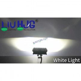 HJG New S75 Triple Projector Lens 180W Foglight Triple LED Projector Fog Lens 180W with Red DRL Foglight Ultra Wide Dual Intensity LED Fog Lights White/Yellow/Red DRL Projector (180W) Universal For All Cars & Bikes LIU HJG S75 Triple Projector Lens