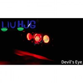 HJG New S75 Triple Projector Lens 180W Foglight Triple LED Projector Fog Lens 180W with Red DRL Foglight Ultra Wide Dual Intensity LED Fog Lights White/Yellow/Red DRL Projector (180W) Universal For All Cars & Bikes LIU HJG S75 Triple Projector Lens