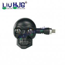 HJG Skull Indicator Skull Shape Turn Signal Lights Indicator Universal for All Bikes Models Turn Signal Lights Motorcycle Set of 2 LIU HJG Skull Indicator