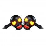 HJG Skull Indicator Skull Shape Turn Signal Lights Indicator Universal for All Bikes Models Turn Signal Lights Motorcycle Set of 2 LIU HJG Skull Indicator