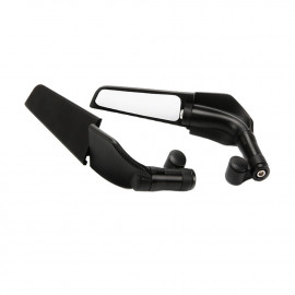 PROTAPER  Universal Aerodynamic Big Rotatable Adjustable Mirrors Motorcycle Wind Wing Side Rearview Mirrors Metal Body Black Rotate able Kawasaki wing mirror