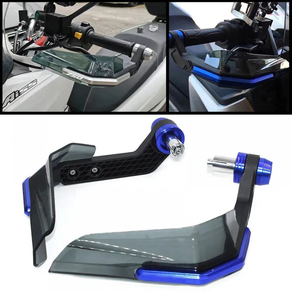 Motorcycle Aluminium Alloy + ABS Plastic Crystal Shade Hand Guard For 7/8 inches Handle Bars Blue