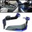 Motorcycle Aluminium Alloy + ABS Plastic Crystal Shade Hand Guard For 7/8 inches Handle Bars Blue