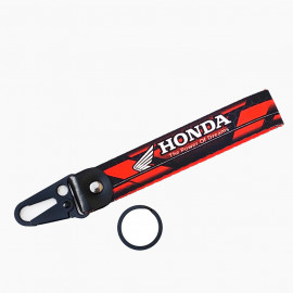 1-PC Motorcycle Collectable Strap Embroidery Keyring Keychain For Honda Yamaha Suzuki Ducati BMW Aprilia Kawasaki Benelli Yari Mitsubish Key Ring Chain Honda Power of Dream