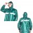 Unisex PVC Rain Suit (Coat + Trouser) Waterproof Size Waist 28"~38" Colour Green