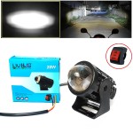 1-PCS Mini Driving Motorcycle Led Light 20w One Colour Single Tone High Low 3-Wires Led For motorcycle, Car, Jeep