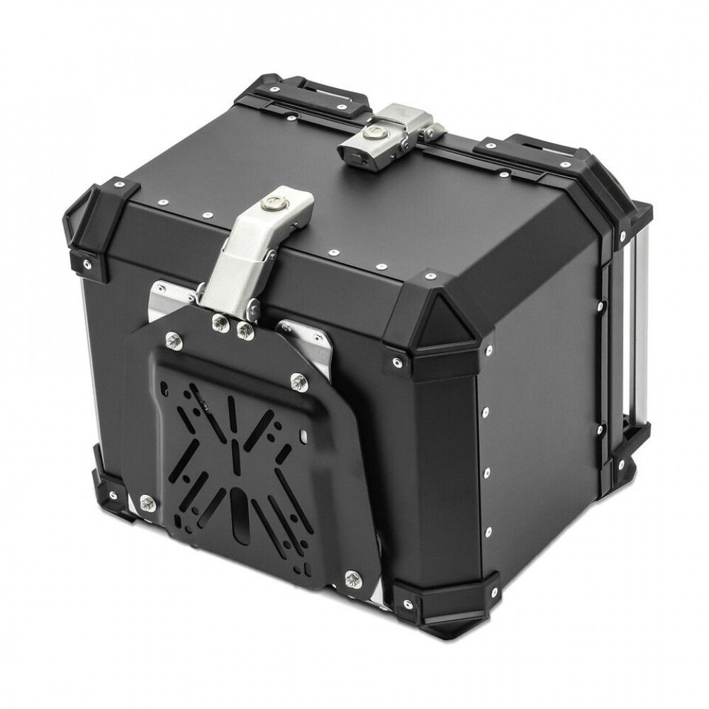 Silver Color 45-Litres Case Tail Box Luggage Fit Removeable Aluminum ...