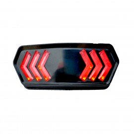 Motorcycle Fancy Led Backlight Tail Light with Two Colour Red & Blue Flasher Light for CD70 and CG125 Bikes
