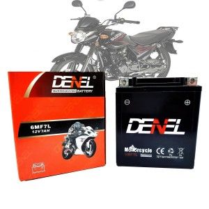 DENEL MOTORCYCLE DRY BATTERY  FOR SUZUKI GD110, GR150, GS150, GS150SE, GX125 - 7AH, 12V