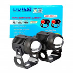 HJG Mini Driving with RED DRL Motorcycle Led Light 20w Dual Tone 5 Function with Flasher 3-Wires Fog Led For motorcycle, Car, Jeep