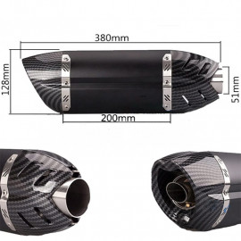 Motorcycle MIVV Exhaust Universal Muffler Silencer Free Flow DB Killer Bass Loud Increase Performance