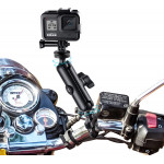 Motorcycle Handlebar Mount 360 Rotation Angle Adjustable for Action Sports cam GoPro Hero Motorbike Multi Function Super Clamp for Cycling Panoramic Video