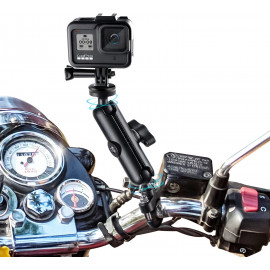 Motorcycle Handlebar Mount 360 Rotation Angle Adjustable for Action Sports cam GoPro Hero Motorbike Multi Function Super Clamp for Cycling Panoramic Video