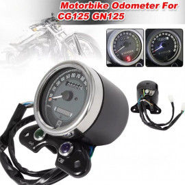 Motorcycle High Analogue Speedo Meter Digital Gear Indicator Display Fuel Gauge with USB Charger Cafe Racer Retro Modified Accessories Honda CG125