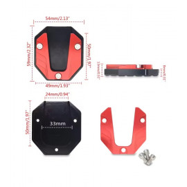 Side Stand Base Plate Kickstand Cover Wide Anti Skid CNC Aluminum Cover