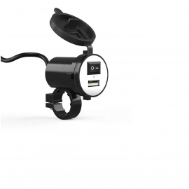Motorcycle HJG Mobile Charger USB 2.1A 12V Water Resistant Bike Charger Handle Mount