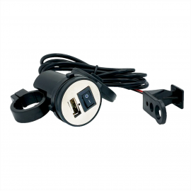 Motorcycle HJG Mobile Charger USB 2.1A 12V Water Resistant Bike Charger Handle Mount