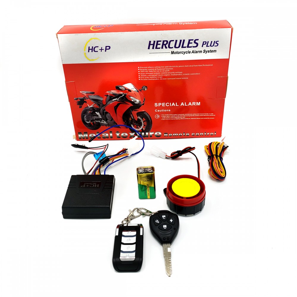 Motorcycle Remote Alarm Security Lock System with Key Remote