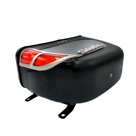 Motorcycle Side Box | Tail Box | Tourist Box With LED Back Light STEELA Black