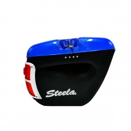 Motorcycle Side Box | Tail Box | Tourist Box With LED Back Light STEELA BLUE