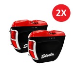 Motorcycle Side Box | Tail Box | Tourist Box With LED Back Light STEELA RED