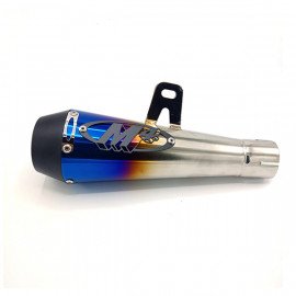 Motorcycle M4 Exhaust Chrome Multi without DB killer Size 320mm High Quality