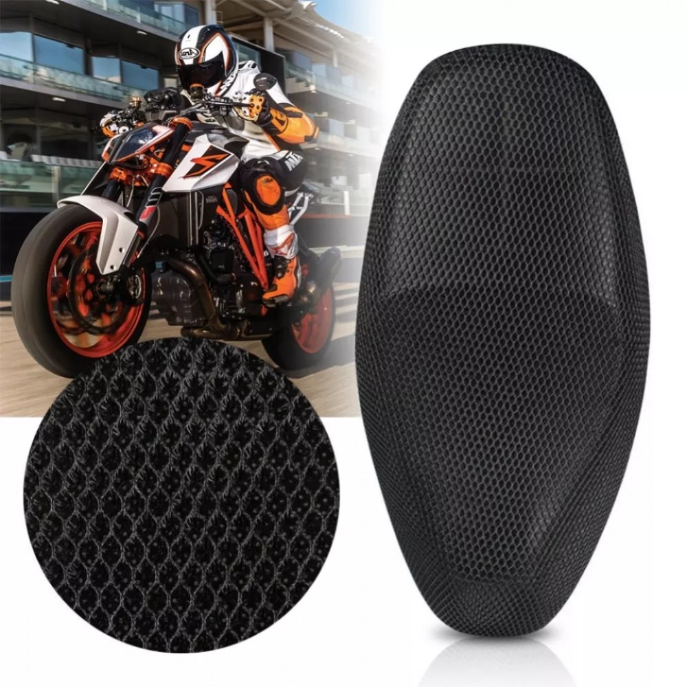 10mm Motorcycle Seat Heat Mesh Net Cover Sunscreen Cool Cushion Protector Sun Block Heat Insulation Mesh Pad