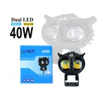 1-PCS of OWL EYE LED Long Range OWL Mini Driving Light Dual Color High Low Beam Long throw brightest Light