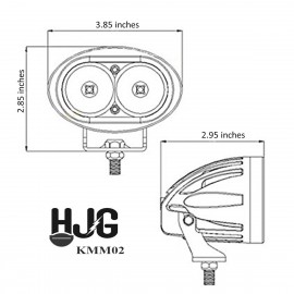HJG KM02 Oval Shape Long Throw Dual Lens LED Light for Bikes
