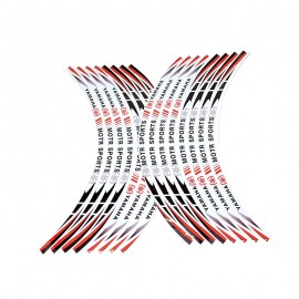 High Quality Motorcycle Tyre Waterproof Wheel Logo Sticker Rim Personality Reflective Stripe Yamaha Rim Sticker Red