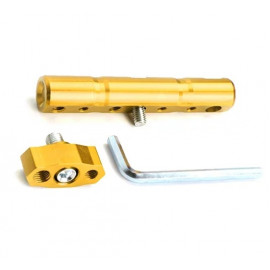 AKE 1pc Motorcycle Rear View Mirror Extension Mount Bracket Holder Rotate Motorbike Spotlight Crossbar Extension Bracket Parts