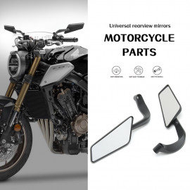 Universal Aerodynamic Wide Angle Rotatable Adjustable Metal Body Mirrors Motorcycle Wind Wing Side Rearview Mirrors Metal Body Black Kawasaki wing mirror