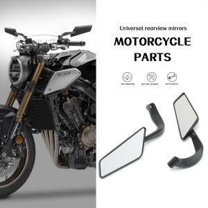 Universal Aerodynamic Wide Angle Rotatable Adjustable Metal Body Mirrors Motorcycle Wind Wing Side Rearview Mirrors Metal Body Black Kawasaki wing mirror