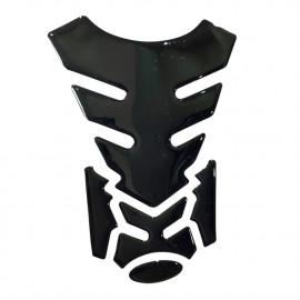 3D Gloss Black Stereo Rubber Motorcycle Gas Fuel Oil Tank Pad Sticker Protector Cover Fish Bone Decals Black Pro Gripper For super Bikes