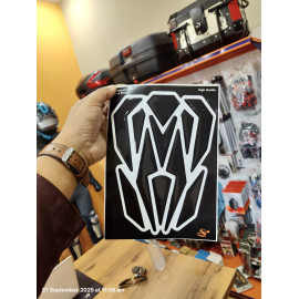 3D Gloss Black Stereo Rubber Motorcycle Gas Fuel Oil Tank Pad Sticker Protector Cover Fish Bone Decals Black Pro Gripper For super Bikes