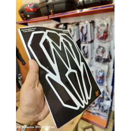 3D Gloss Black Stereo Rubber Motorcycle Gas Fuel Oil Tank Pad Sticker Protector Cover Fish Bone Decals Black Pro Gripper For super Bikes