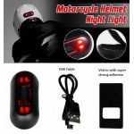 Helmet LED Flash Light with Rechargeable Battery for Motorcycle Bike Helmet, 3 Flashing Mode and Waterproof Helmet Flash Light