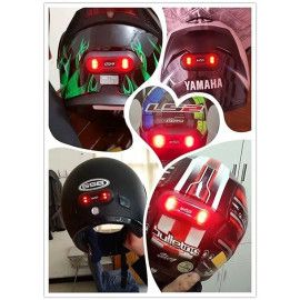 Helmet LED Flash Light with Rechargeable Battery for Motorcycle Bike Helmet, 3 Flashing Mode and Waterproof Helmet Flash Light