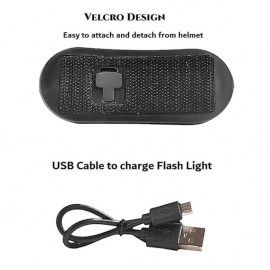 Helmet LED Flash Light with Rechargeable Battery for Motorcycle Bike Helmet, 3 Flashing Mode and Waterproof Helmet Flash Light