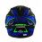 JIEKAI Motorcycle Helmet 902 Lightning Blue Green Motorcycle Uncovered Helmet Flip up Chin Double Visor Full Face New Model with Spoiler